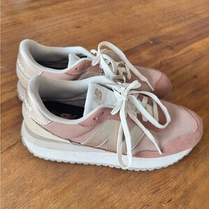 New Balance Women's Blush and Beige Sneakers